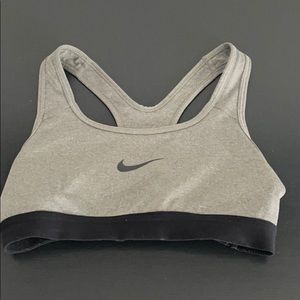 Grey Nike sports bra